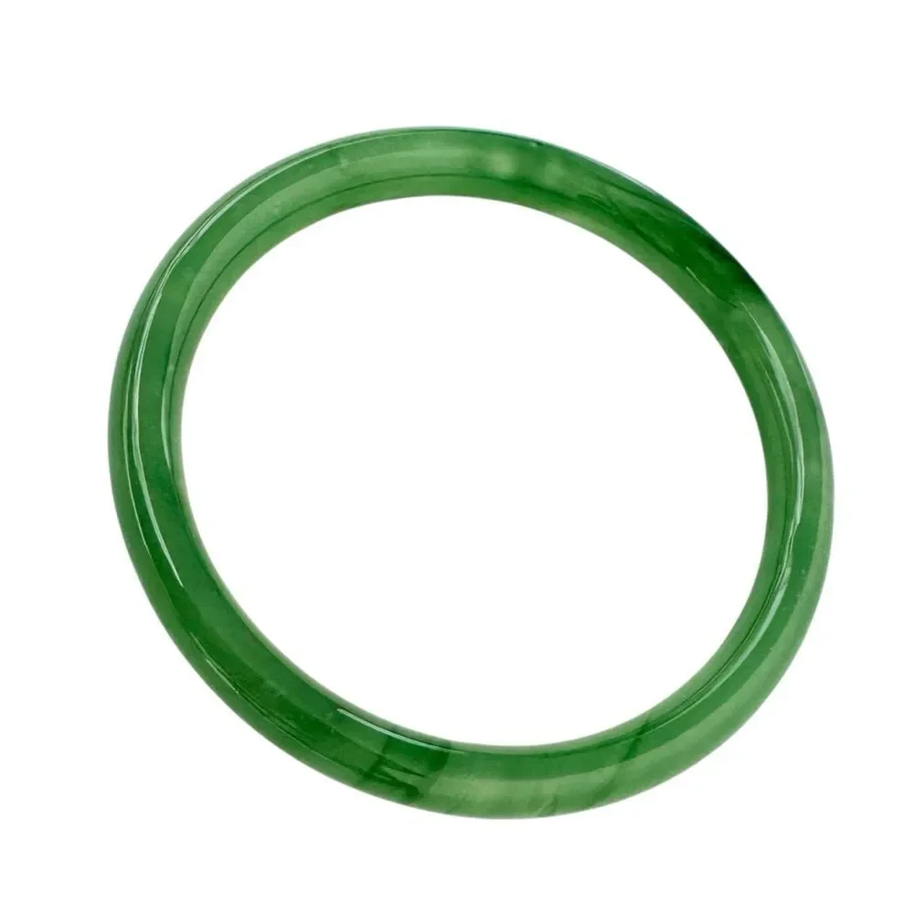 🆕Green Jade Glass Bangle Bracelet - Picture 4 of 5